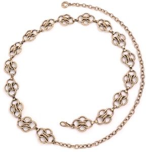NWT - Gold Knotted Metal Link Statement Belt
